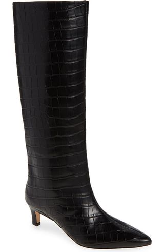Dauphine Kitten Heel Knee High Boots