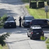 Law enforcement blocked off a street in Bethel Park, Pa., where they believe the residence of Thomas Matthew Crooks, the suspect in the fatal shooting of former President Donald Trump, Sunday, July 14, 2024.