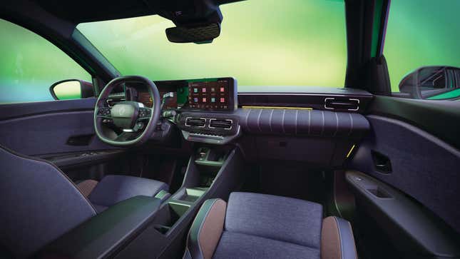 Image for article titled Renault 5 E-Tech's Denim Interior Is A Throwback To The 1980s R5 Blue Jeans Edition
