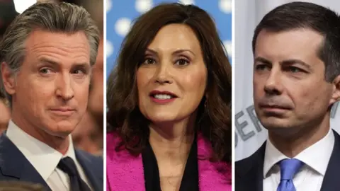 Getty Images Newsom, Whitmer and Buttigieg