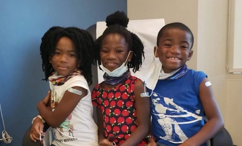 Raleigh triplets participate in Duke's Pfizer COVID vaccine clinical trial for young kids