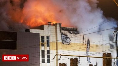 Kemerovo fire: Jail terms for bosses over Russian mall disaster