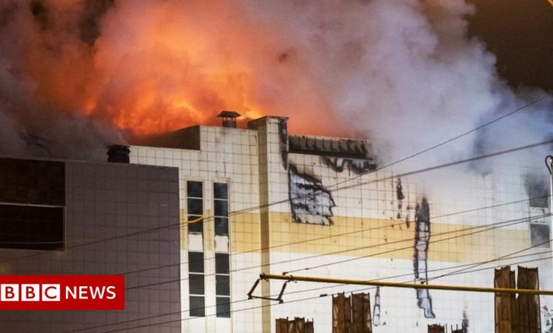 Kemerovo fire: Jail terms for bosses over Russian mall disaster