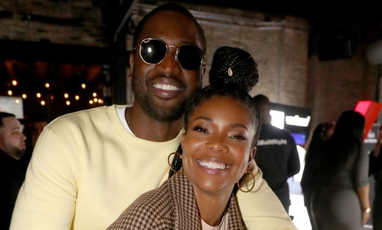Gabrielle Union and Dwyane Wade Matching in Etro and Prada