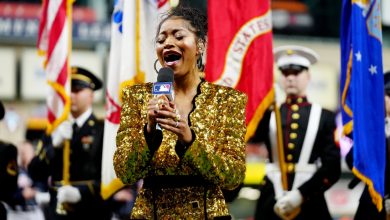 Keke Palmer Wears a Gold Suit at the World Series