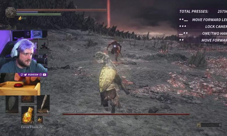 Twitch streamer beats Dark Souls 3 with a single button