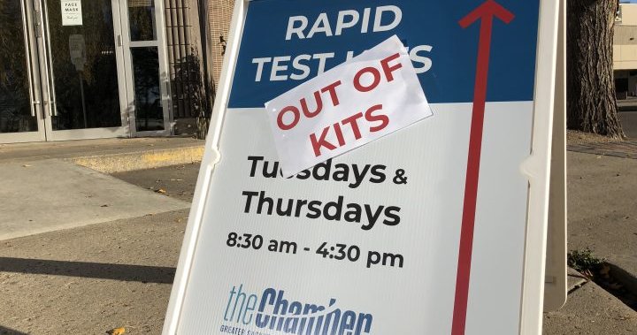 Rapid testing kits being distributed at 18 chambers of commerce across Saskatchewan