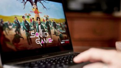The Netflix Inc. television series 'Squid Game' on a laptop computer arranged in the Brooklyn Borough of New York, U.S., on Saturday, Oct. 16, 2021. Netflix Inc. is scheduled to release earnings figures on October 19. Photographer: Gabby Jones/Bloomberg via Getty Images