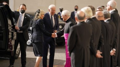 Joe Biden meets Pope Francis at the Vatican : NPR