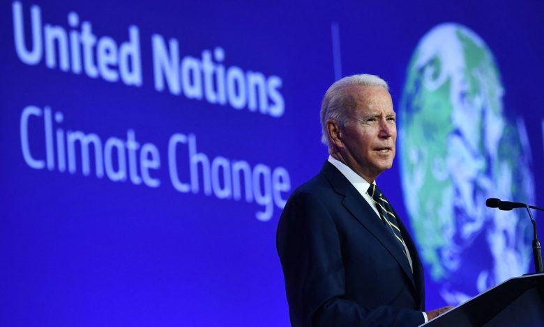 Joe Biden says 'we're still falling short' on climate change