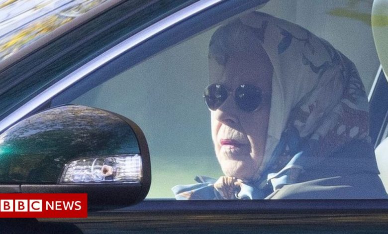 The Queen spotted driving car on Windsor estate