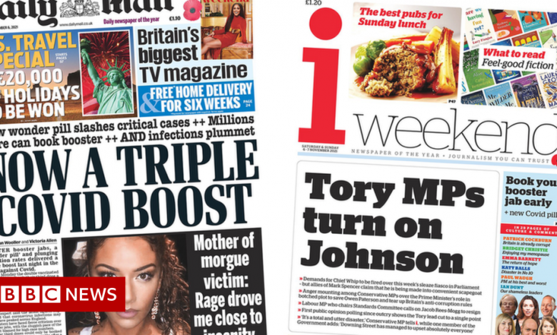 The Papers: 'Triple Covid boost', and MPs 'turn on Johnson'