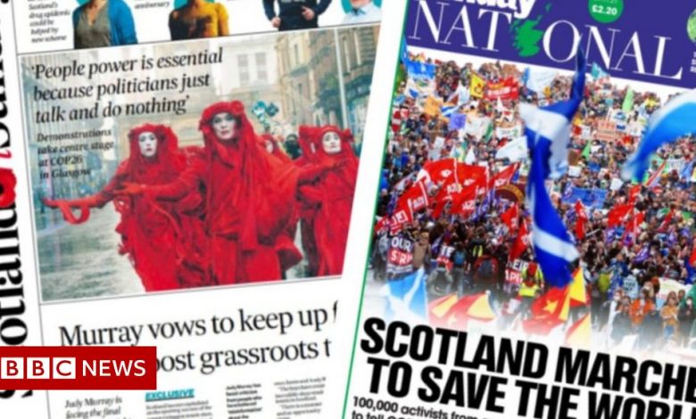 Scotland's papers: March to save the world and new 'Tory sleaze' row