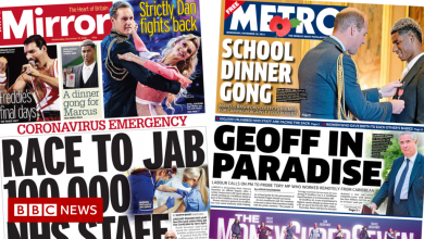 Newspaper headlines: Race to jab the NHS and MP accused of rule breach