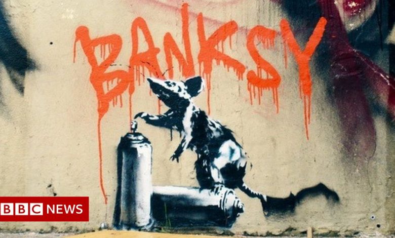 Banksy art painted over by Christopher Walken on TV show's set