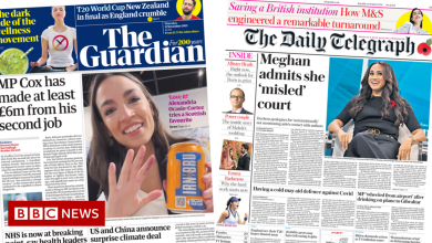 Newspaper headlines: MP's £6m second job and Meghan says sorry to court
