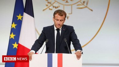 Macron switches to using navy blue on France's flag - reports