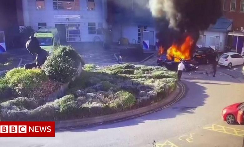 Liverpool hospital explosion: Video of the moment the taxi exploded
