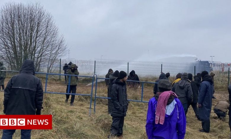 Polish border crisis: Migrants tearfully trying to cross Belarus