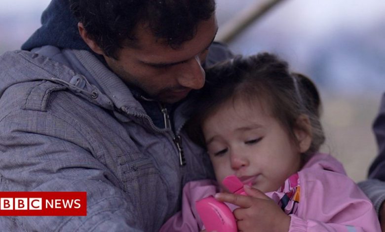 Families of asylum seekers stranded on the edge of Europe