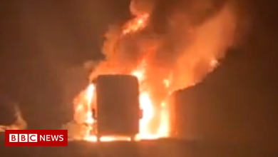 St Johnstone's fan bus caught fire on the way back from the game