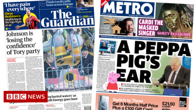 Newspaper headlines: Prime Minister Peppa Pig's speech 'sparked Tory anger'