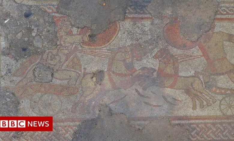 Remarkable Roman mosaic found in farmer's field