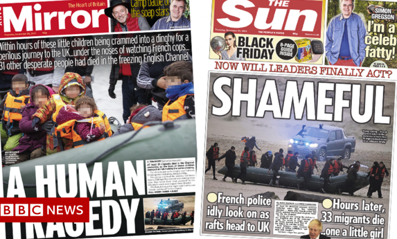 The Papers: 'Horror and despair' after the 'Channel tragedy'