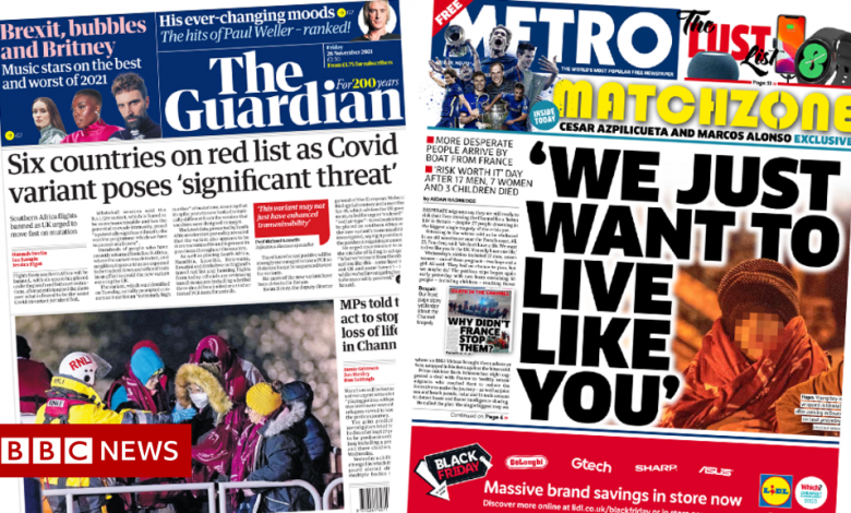 The Papers: 'New variant fear' and 'migrants continue to cross the border'