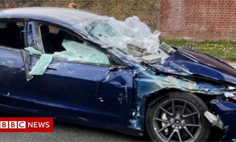 Owner of ruined Tesla criticizes HGV driver fined for dumping load