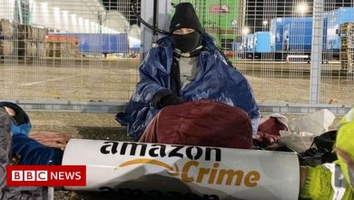 Extinction Rebellion activists target UK Amazon distribution centers