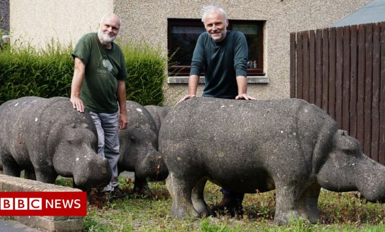 Actor Mark Bonnar revisits his father's famous concrete hippos