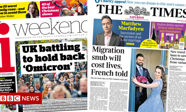 The Papers: The Battle to Retain Omicron and the Fear of Christmas