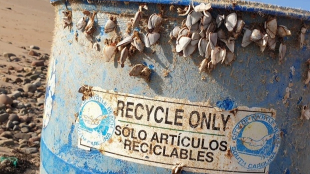 Message in a barrel: Myrtle Beach trash bin makes landfall in Ireland
