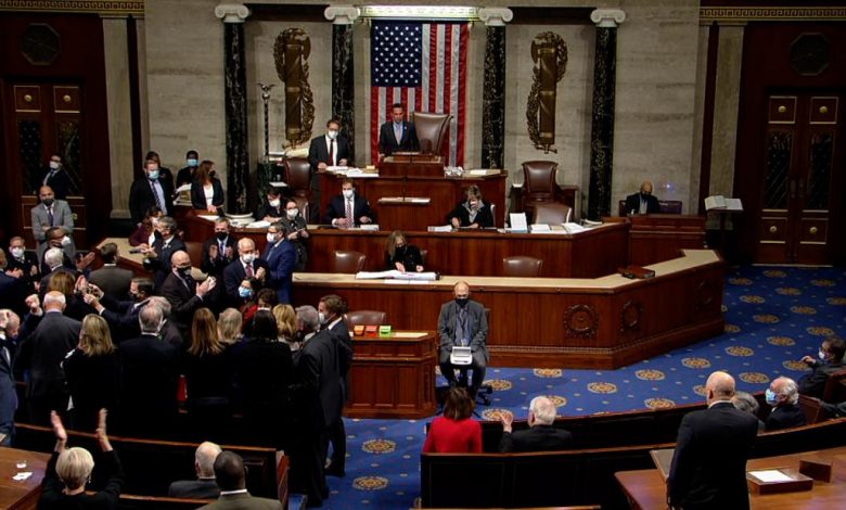 Cheers on House floor after Joe Biden's infrastructure bill passes