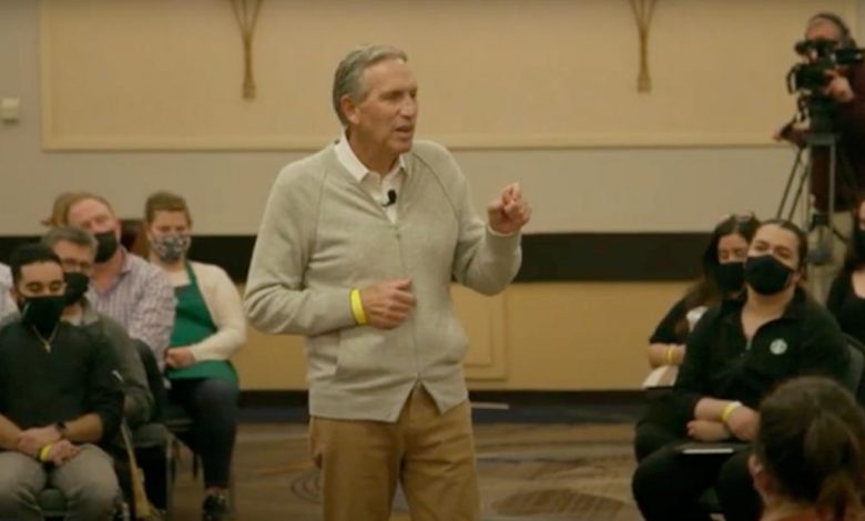 Howard Schultz tells a story about the Holocaust to tout Starbucks' benefits