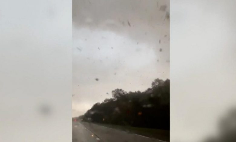 Storm chaser describes 'intense moment' driving through heavy winds