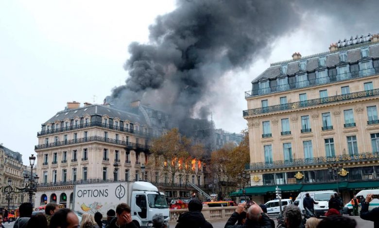 Paris Fire: Fire near Place de L'Opera in the French capital