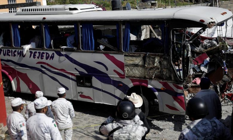 At least 19 people were killed in a bus crash in central Mexico