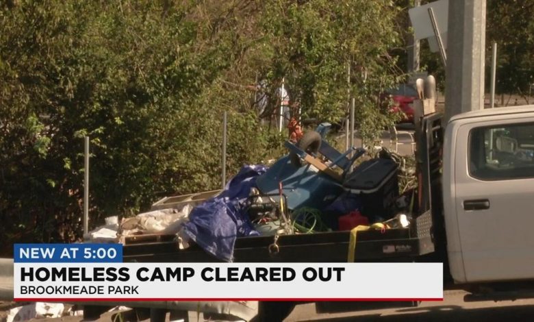 Cleanup begins at west Nashville homeless camp | Davidson County