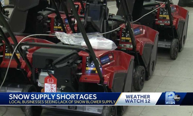 Supply chain issues impact snow removal tools