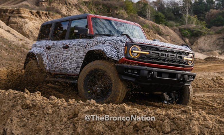 2023 Ford Bronco Raptor revealed with minimal camouflage