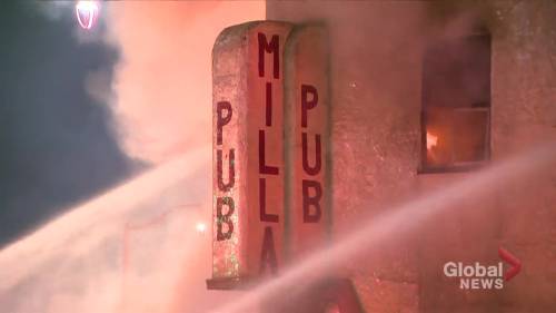 Edmonton’s notorious Milla Pub destroyed by fire
