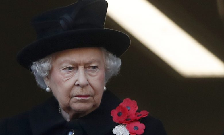 Queen Elizabeth sprains back, is forced to miss remembrance service : NPR