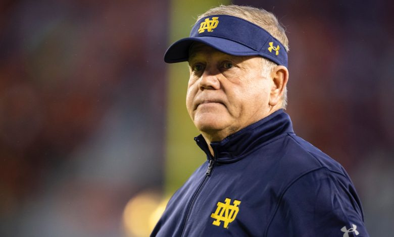 Brian Kelly 'ghost' Notre Dame coaching staff, players follow LSU news
