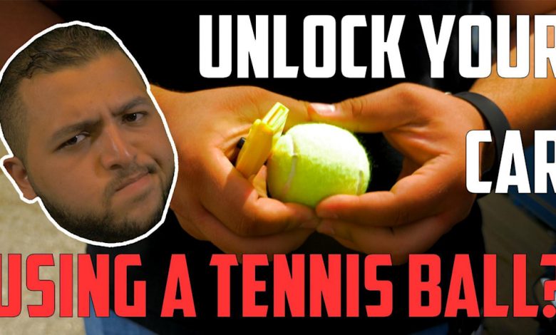 Unlock your car door with a tennis ball?