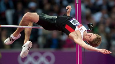 Derek Drouin, from Corunna, Ont., clears 2.26 metres in the men's high jump qualifications at the 2012 Summer Olympics in London, Aug. 5, 2012. THE CANADIAN PRESS/Ryan Remiorz