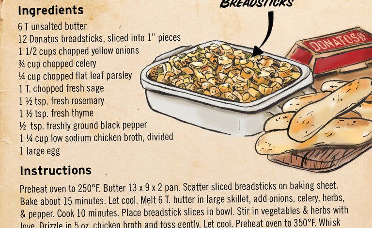 Breadstick Stuffing Recipes