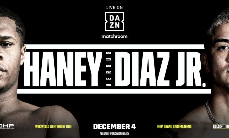 Devin Haney-JoJo Diaz set for December 4 in Las Vegas