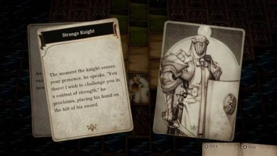 When can I fight the Strange Knight in Voice of Cards: The Isle Dragon?